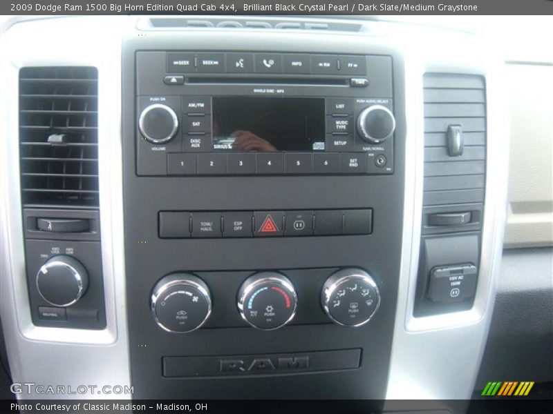 Brilliant Black Crystal Pearl / Dark Slate/Medium Graystone 2009 Dodge Ram 1500 Big Horn Edition Quad Cab 4x4