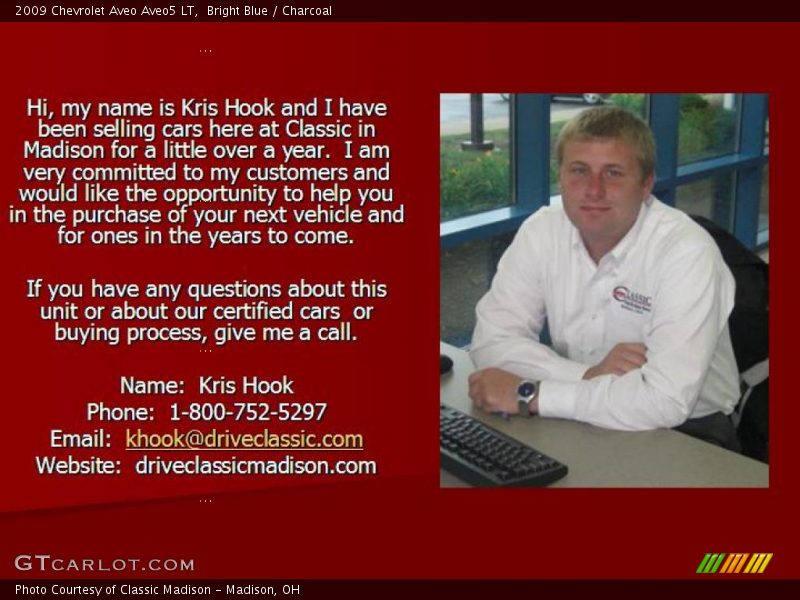 Bright Blue / Charcoal 2009 Chevrolet Aveo Aveo5 LT