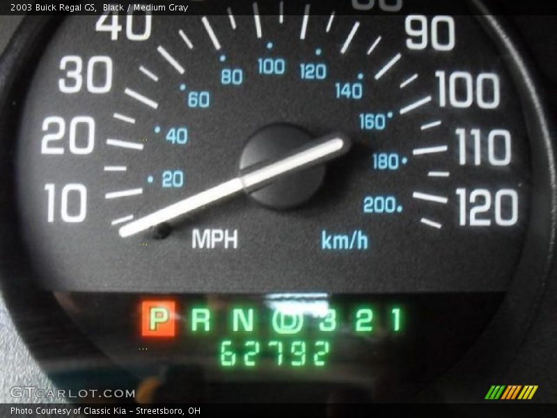 Black / Medium Gray 2003 Buick Regal GS