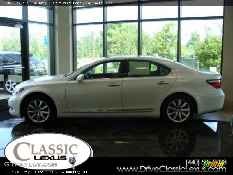 Starfire White Pearl / Cashmere Beige 2009 Lexus LS 460 AWD
