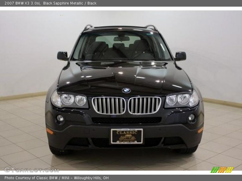 Black Sapphire Metallic / Black 2007 BMW X3 3.0si