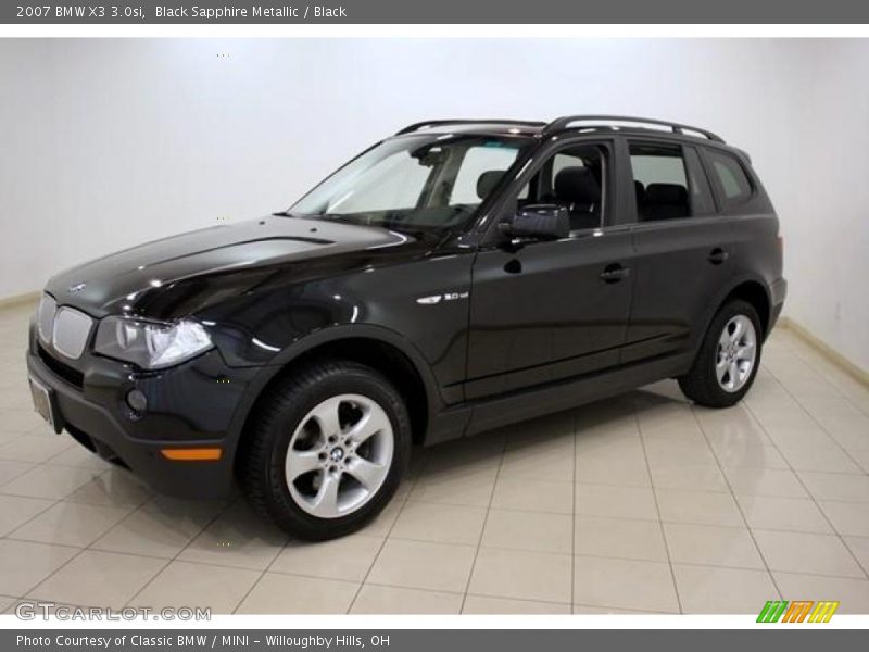 Black Sapphire Metallic / Black 2007 BMW X3 3.0si