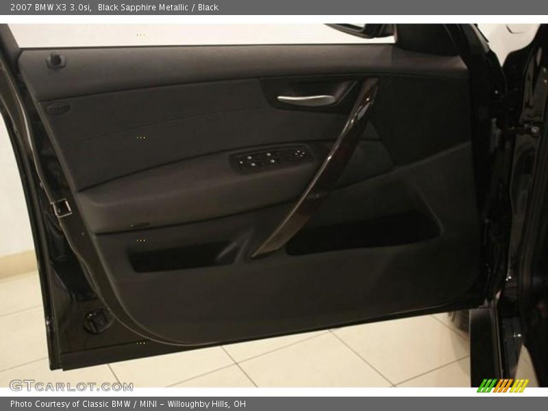 Black Sapphire Metallic / Black 2007 BMW X3 3.0si