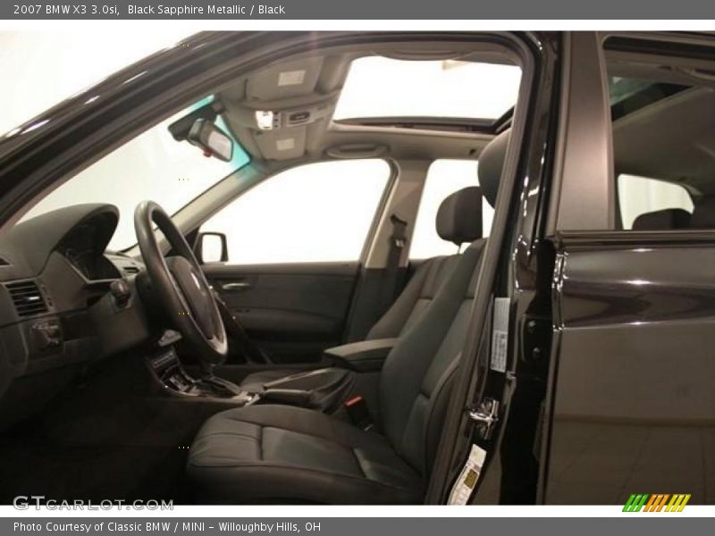Black Sapphire Metallic / Black 2007 BMW X3 3.0si