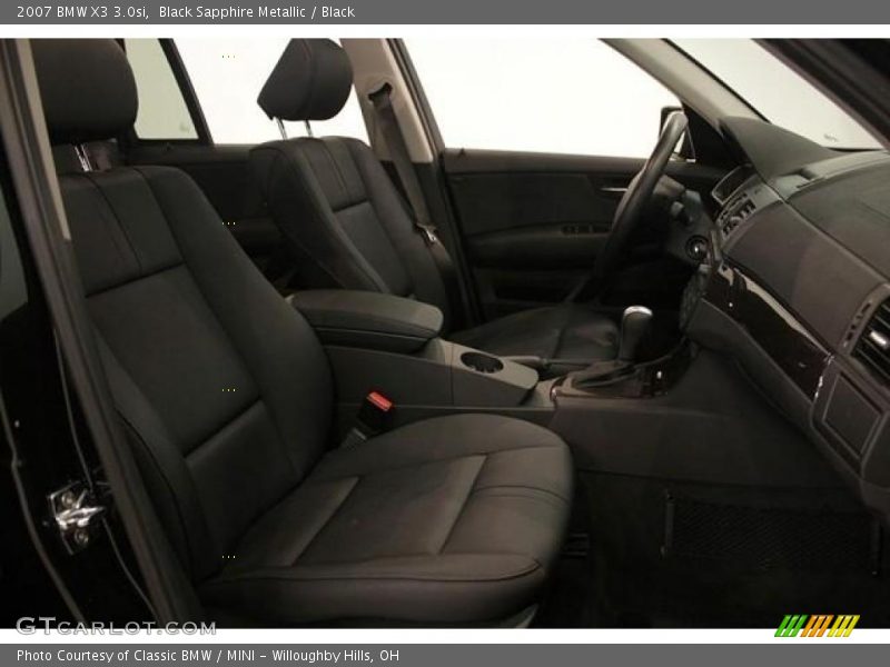 Black Sapphire Metallic / Black 2007 BMW X3 3.0si