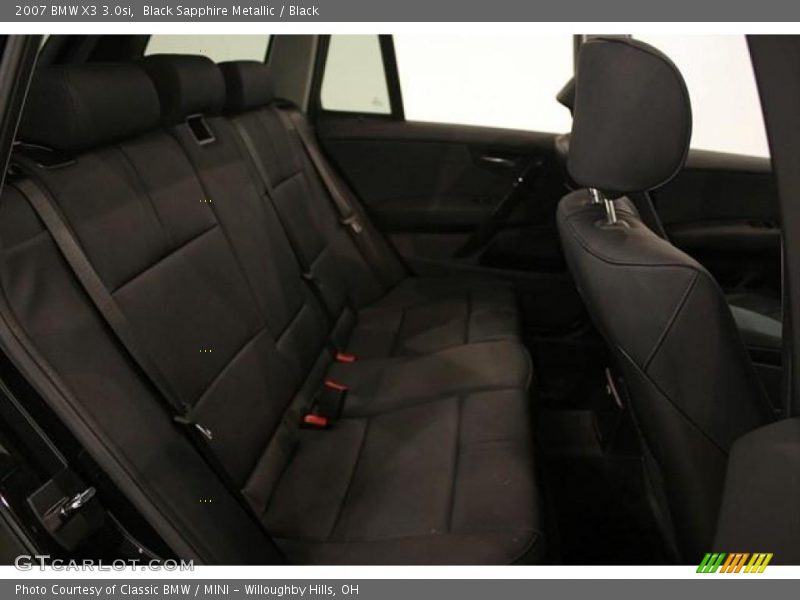 Black Sapphire Metallic / Black 2007 BMW X3 3.0si