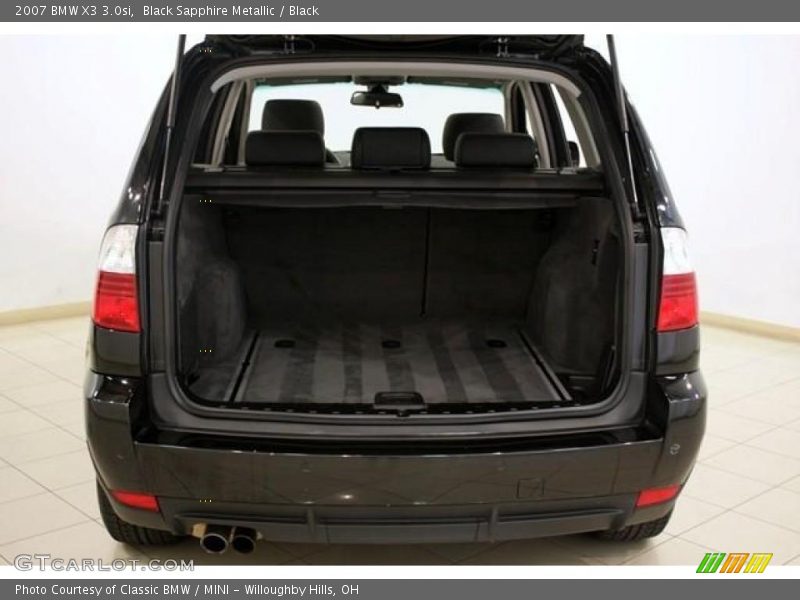 Black Sapphire Metallic / Black 2007 BMW X3 3.0si