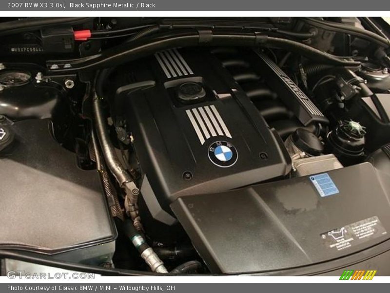 Black Sapphire Metallic / Black 2007 BMW X3 3.0si