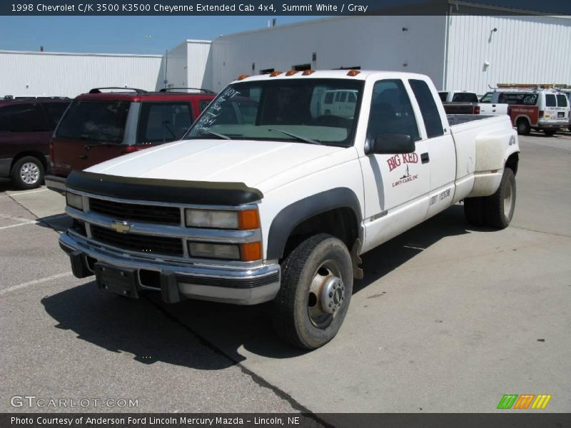 Summit White / Gray 1998 Chevrolet C/K 3500 K3500 Cheyenne Extended Cab 4x4