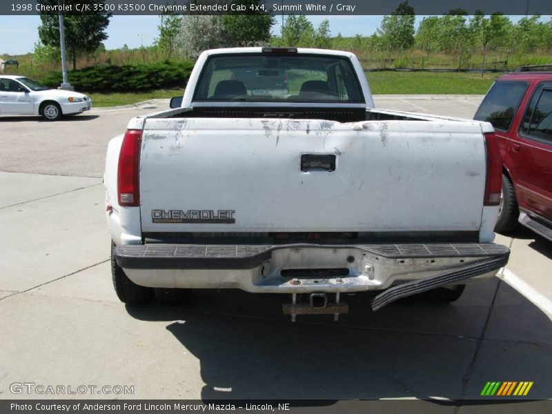 Summit White / Gray 1998 Chevrolet C/K 3500 K3500 Cheyenne Extended Cab 4x4