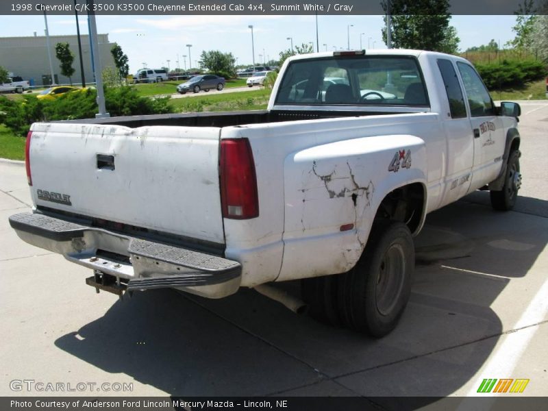 Summit White / Gray 1998 Chevrolet C/K 3500 K3500 Cheyenne Extended Cab 4x4