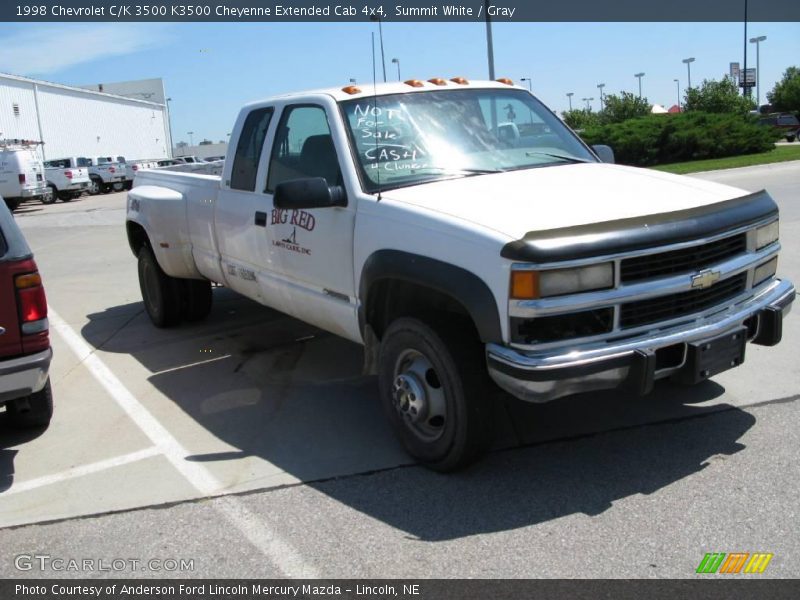 Summit White / Gray 1998 Chevrolet C/K 3500 K3500 Cheyenne Extended Cab 4x4