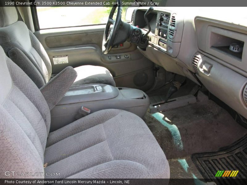 Summit White / Gray 1998 Chevrolet C/K 3500 K3500 Cheyenne Extended Cab 4x4