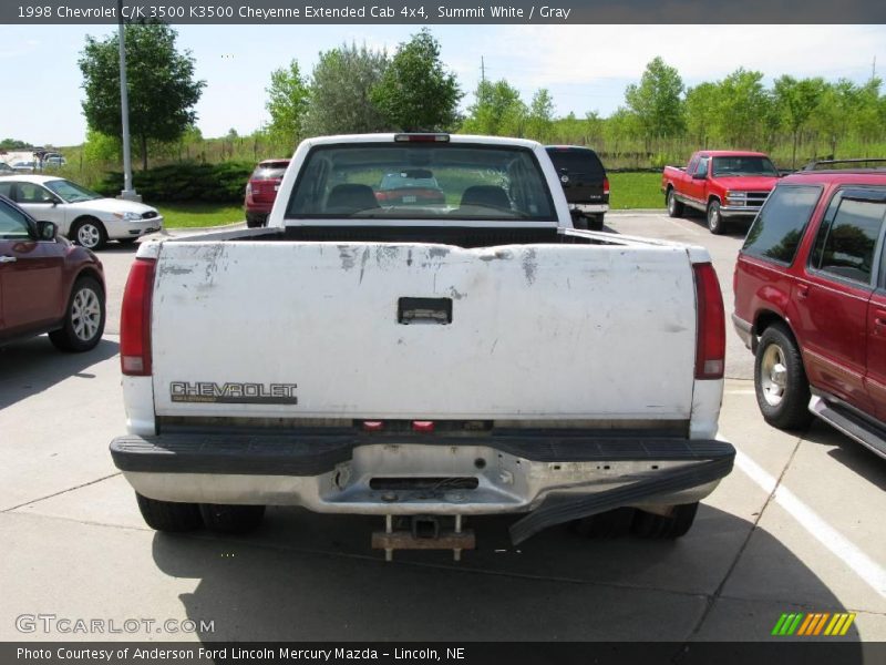 Summit White / Gray 1998 Chevrolet C/K 3500 K3500 Cheyenne Extended Cab 4x4