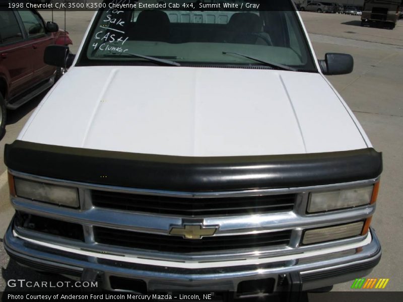 Summit White / Gray 1998 Chevrolet C/K 3500 K3500 Cheyenne Extended Cab 4x4