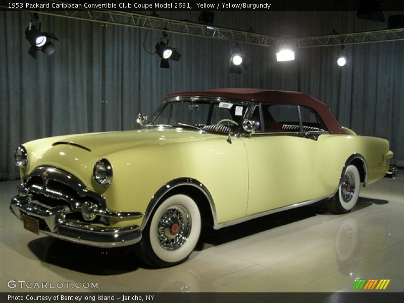 Yellow / Yellow/Burgundy 1953 Packard Caribbean Convertible Club Coupe Model 2631