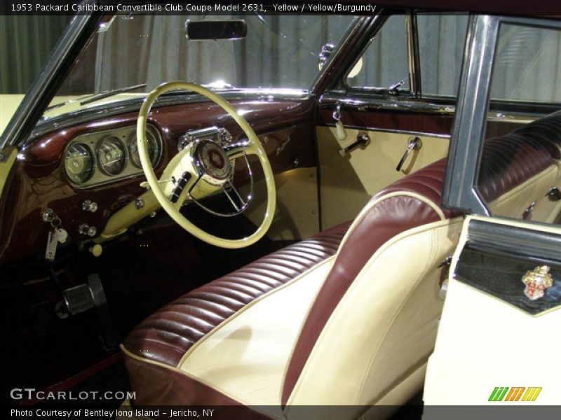 Yellow / Yellow/Burgundy 1953 Packard Caribbean Convertible Club Coupe Model 2631