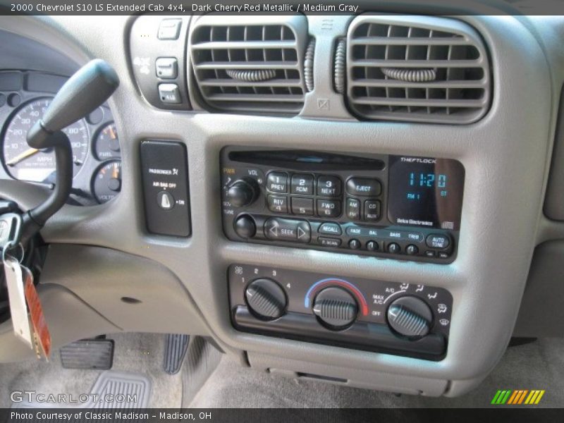 Dark Cherry Red Metallic / Medium Gray 2000 Chevrolet S10 LS Extended Cab 4x4