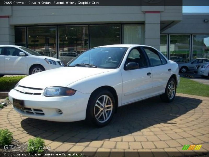 Summit White / Graphite Gray 2005 Chevrolet Cavalier Sedan