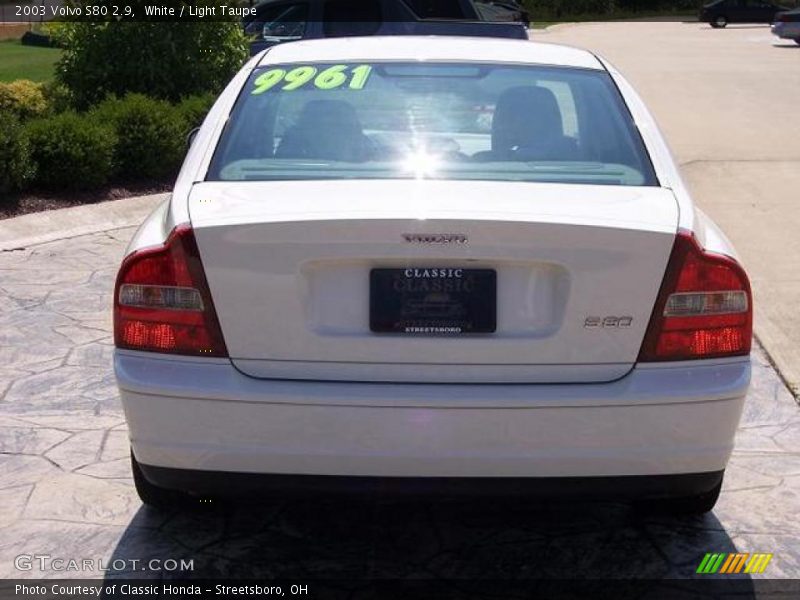 White / Light Taupe 2003 Volvo S80 2.9