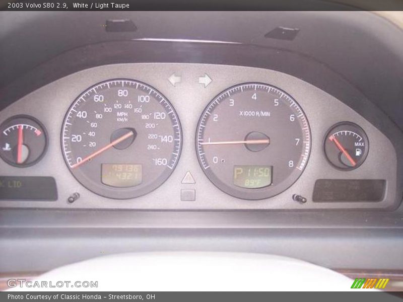 White / Light Taupe 2003 Volvo S80 2.9