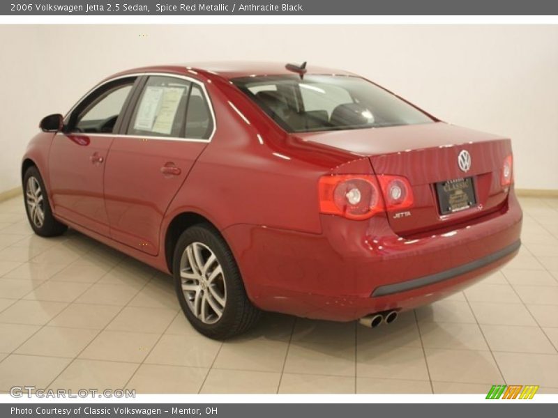 Spice Red Metallic / Anthracite Black 2006 Volkswagen Jetta 2.5 Sedan