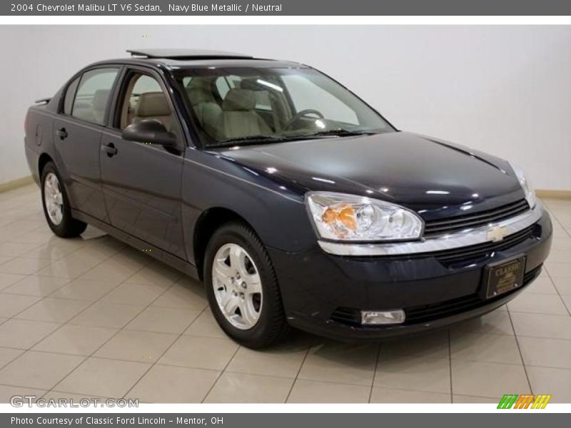 Navy Blue Metallic / Neutral 2004 Chevrolet Malibu LT V6 Sedan