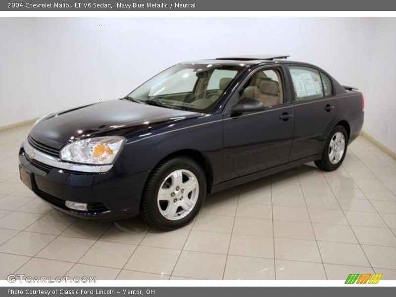 Navy Blue Metallic / Neutral 2004 Chevrolet Malibu LT V6 Sedan
