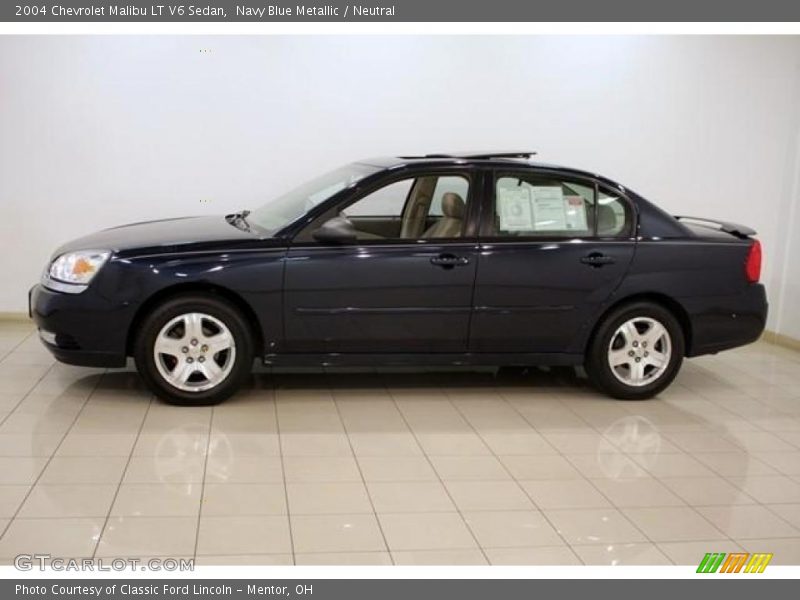 Navy Blue Metallic / Neutral 2004 Chevrolet Malibu LT V6 Sedan