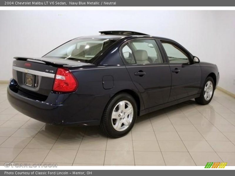 Navy Blue Metallic / Neutral 2004 Chevrolet Malibu LT V6 Sedan