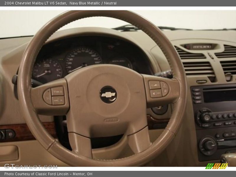 Navy Blue Metallic / Neutral 2004 Chevrolet Malibu LT V6 Sedan