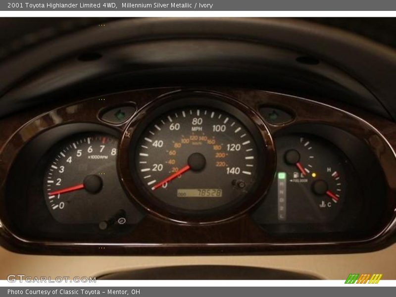 Millennium Silver Metallic / Ivory 2001 Toyota Highlander Limited 4WD