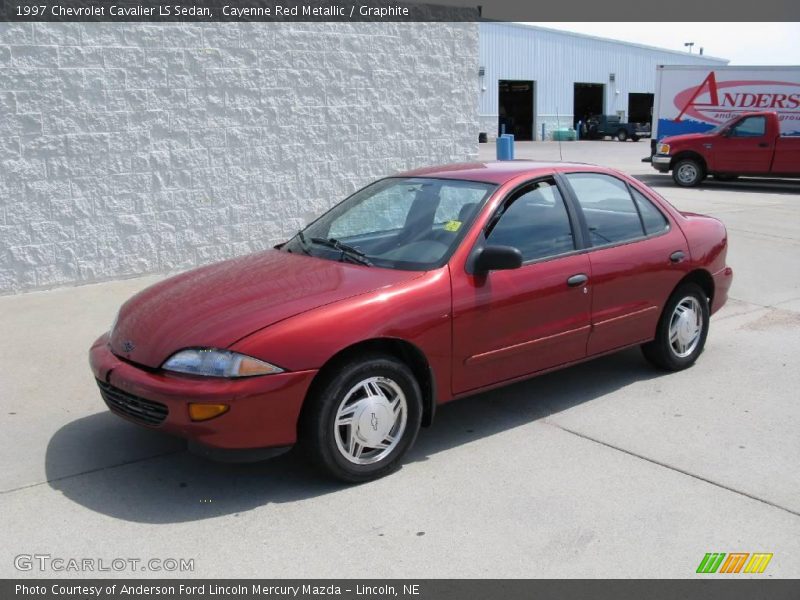 Cayenne Red Metallic / Graphite 1997 Chevrolet Cavalier LS Sedan
