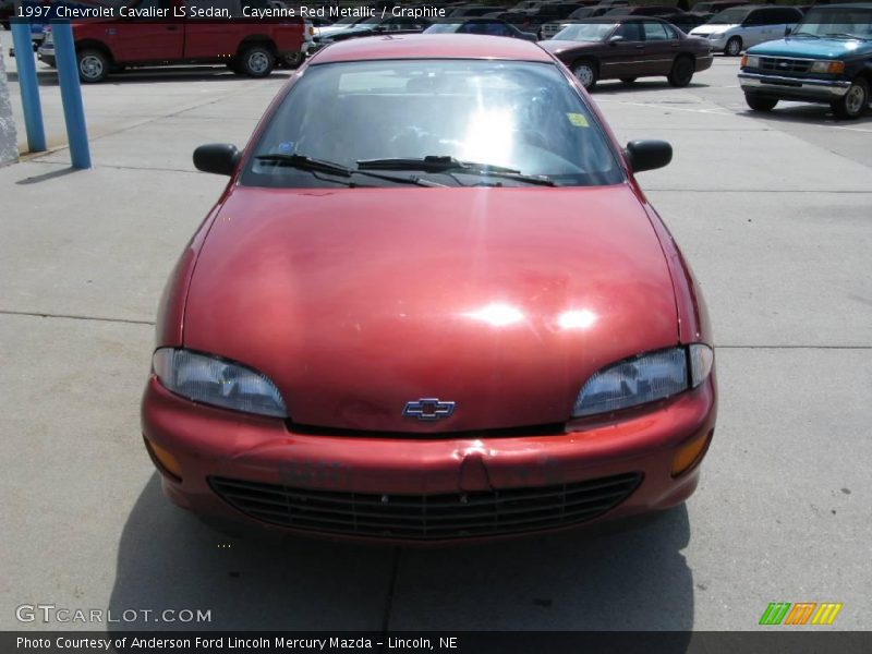 Cayenne Red Metallic / Graphite 1997 Chevrolet Cavalier LS Sedan