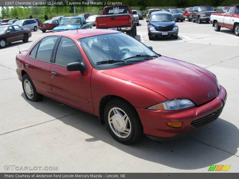 Cayenne Red Metallic / Graphite 1997 Chevrolet Cavalier LS Sedan