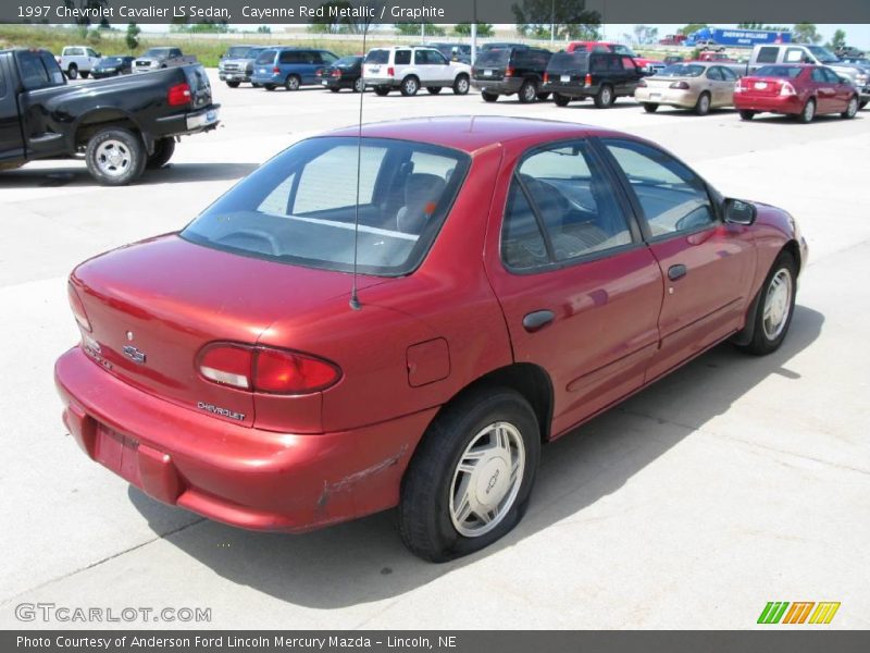 Cayenne Red Metallic / Graphite 1997 Chevrolet Cavalier LS Sedan