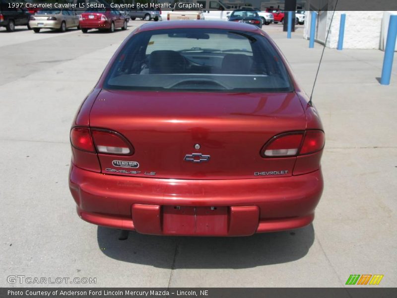 Cayenne Red Metallic / Graphite 1997 Chevrolet Cavalier LS Sedan