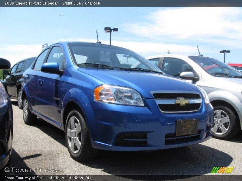 Bright Blue / Charcoal 2009 Chevrolet Aveo LT Sedan