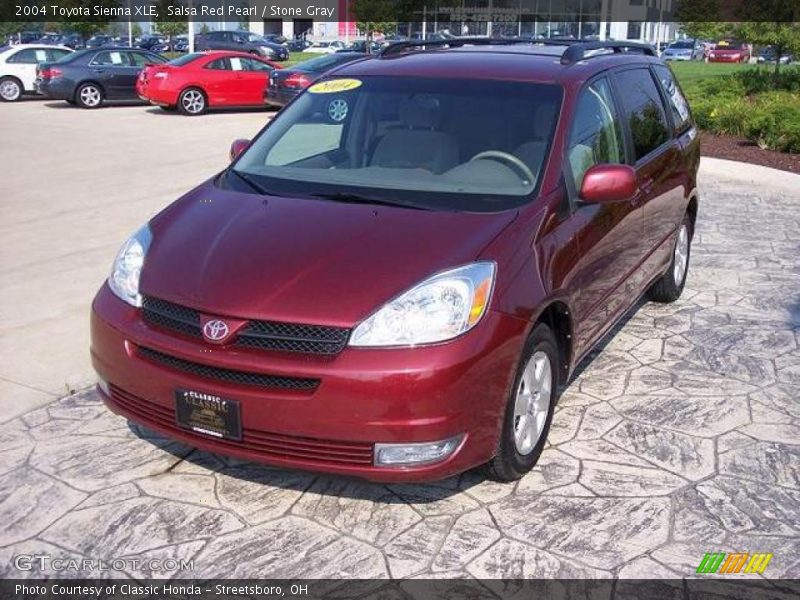 Salsa Red Pearl / Stone Gray 2004 Toyota Sienna XLE