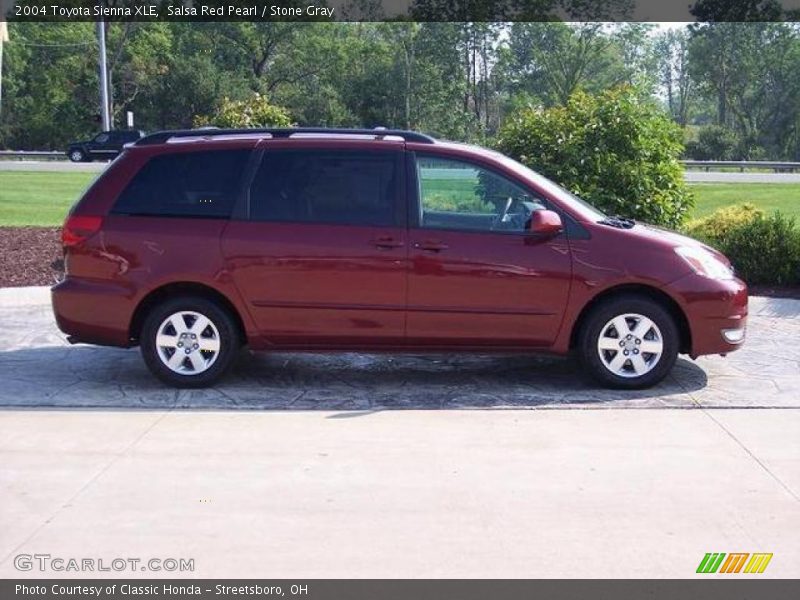 Salsa Red Pearl / Stone Gray 2004 Toyota Sienna XLE
