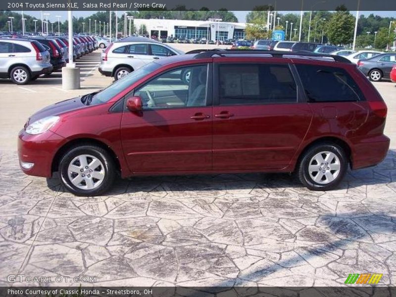 Salsa Red Pearl / Stone Gray 2004 Toyota Sienna XLE