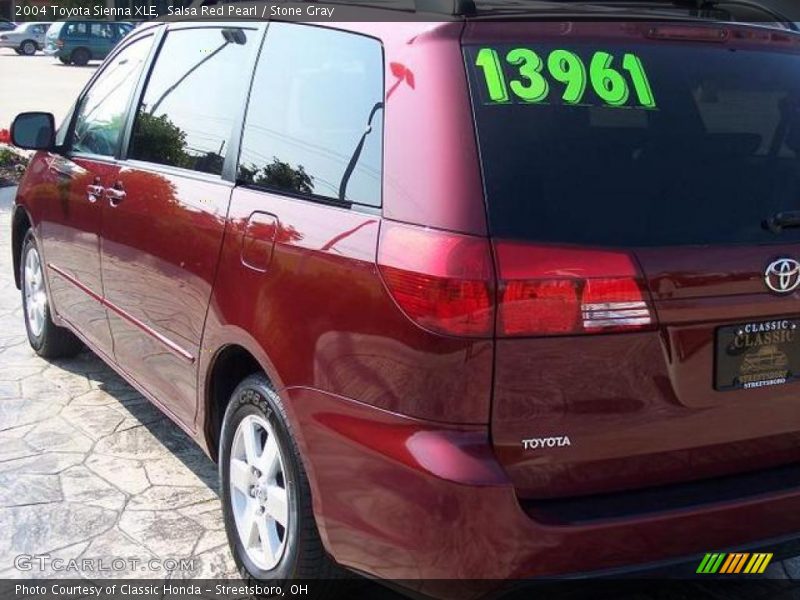 Salsa Red Pearl / Stone Gray 2004 Toyota Sienna XLE