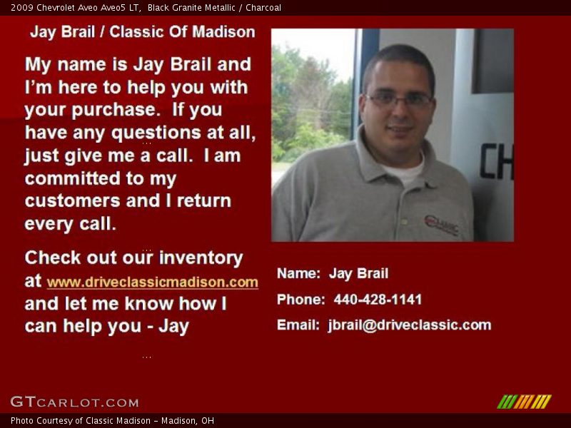 Black Granite Metallic / Charcoal 2009 Chevrolet Aveo Aveo5 LT