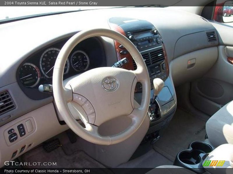 Salsa Red Pearl / Stone Gray 2004 Toyota Sienna XLE