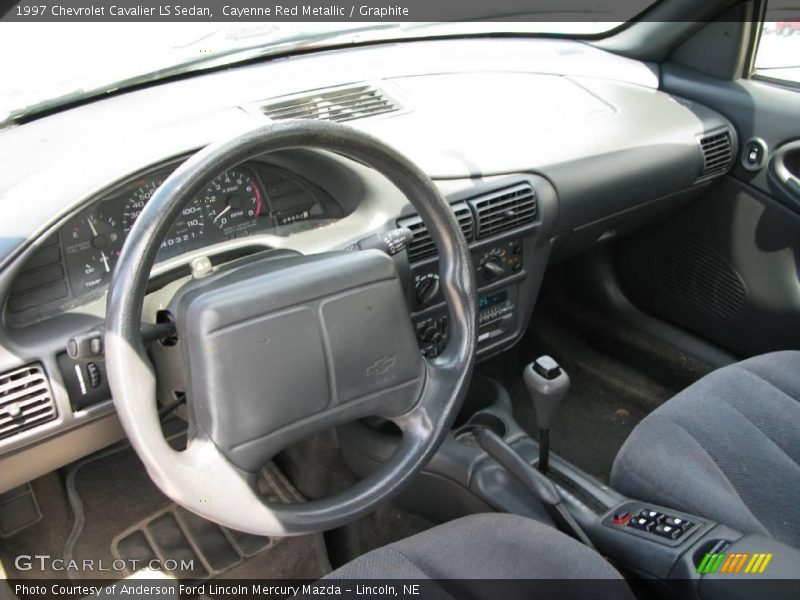 Cayenne Red Metallic / Graphite 1997 Chevrolet Cavalier LS Sedan