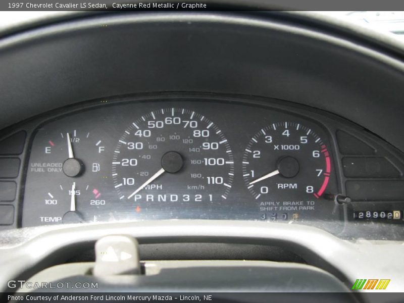 Cayenne Red Metallic / Graphite 1997 Chevrolet Cavalier LS Sedan