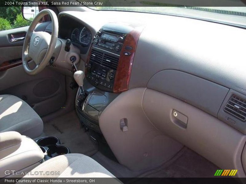 Salsa Red Pearl / Stone Gray 2004 Toyota Sienna XLE
