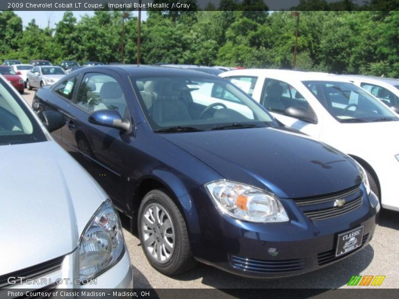 Imperial Blue Metallic / Gray 2009 Chevrolet Cobalt LT Coupe