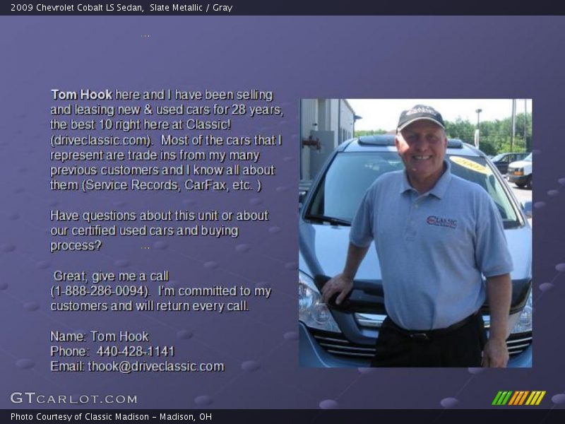 Slate Metallic / Gray 2009 Chevrolet Cobalt LS Sedan