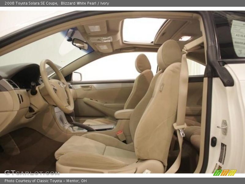 Blizzard White Pearl / Ivory 2008 Toyota Solara SE Coupe